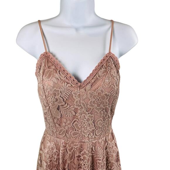Olive Tree Womens Size Medium Mauve Pink Lace Floral Sleeveless Dress - Picture 2 of 9